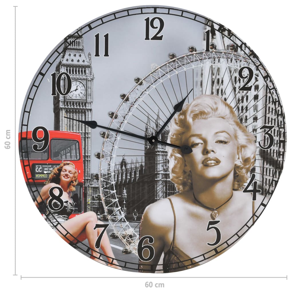 Vintage Wall Clock 60 cm
